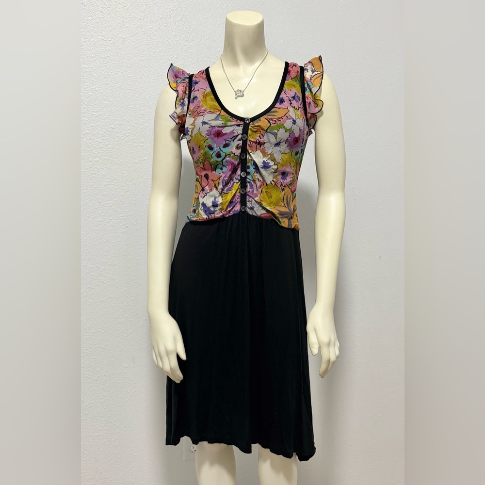 ETRO Silk Bodice Floral Midi Dress EU 42 / US 6-8 Made in Italy Vintage Designer